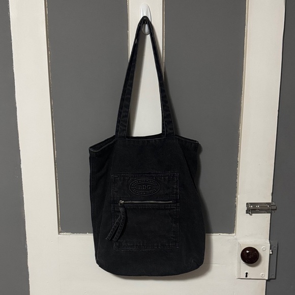 BDG Black Denim Tote Bag - Picture 1 of 5